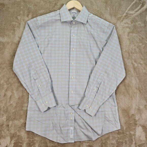 Brooks Brothers Dress Shirt Slim Fit All Cotton Non-Iron Men's Size 15.5 2/3 - Picture 2 of 10
